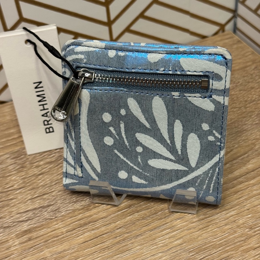 NWT Brahmin Jane Bellbottom Blue Lucent Wallet - Picture 2 of 15